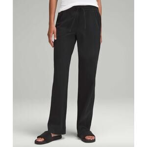 Lululemon Luxtreme Mid-Rise Straight-Leg Trouser Pants Athleisure Black Large